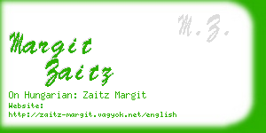 margit zaitz business card